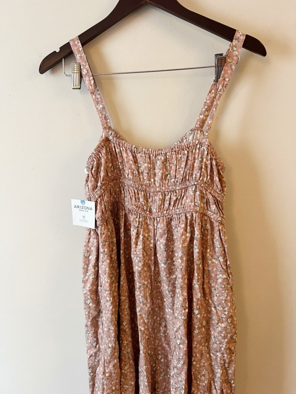 Arizona Jean Co. Sunset Clay Floral Sleeveless Jumpsuit Size Large NEW - Picture 9 of 12